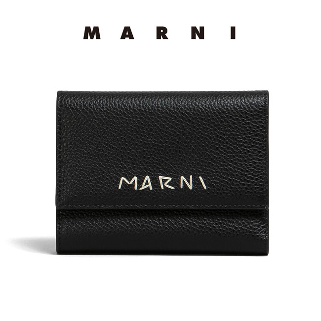 MARNI マルニ ロゴ刺繍 ジップアラウンド レザーウォレット PFMI0095Q2 MARNI マルニ ロゴ刺繍 ジップアラウンド レザーウォレット PFMI0095Q2