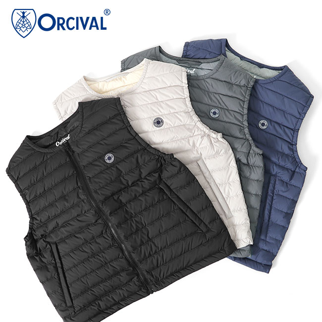 オーシバル orcival ダウンベスト　ベージュ Ray BEAMS（レイ ビームス）【タイムセール】ORCIVAL / ダウン