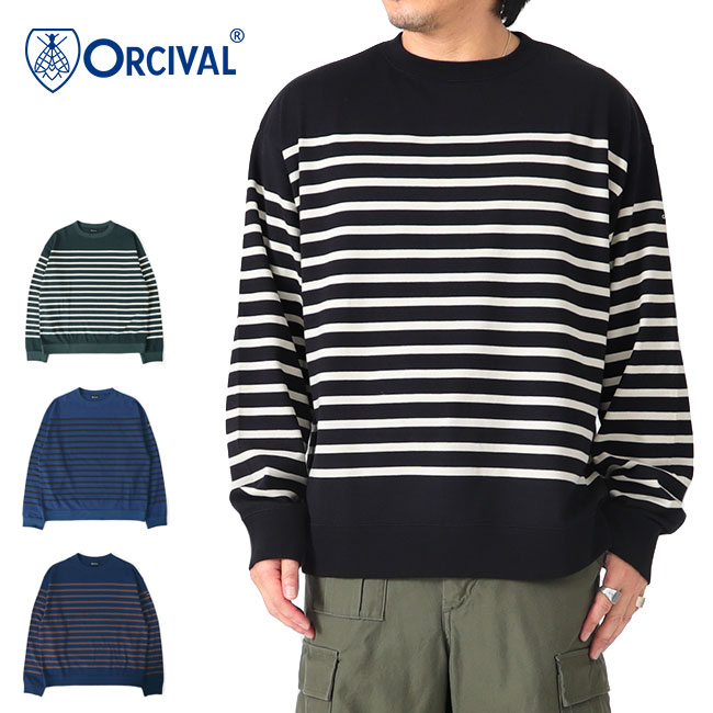 ORCIVAL オーシバル ワイド フレンチバスクシャツ ボートネック