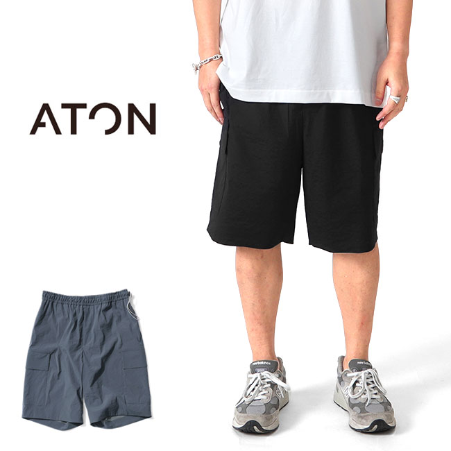 ATON エイトン コットンリネン 2タックショーツ PRAGGM0302