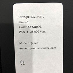 SALE] th.ティーエイチ フォトプリント コーチジャケット JK06A-M212