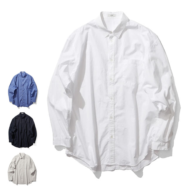 ATON エイトン 4→L スビンコットン 半袖 Tシャツ カットソー ネイビー ATON（エイトン）の「【ATON/エイトン】DRY COTTON JERSEY