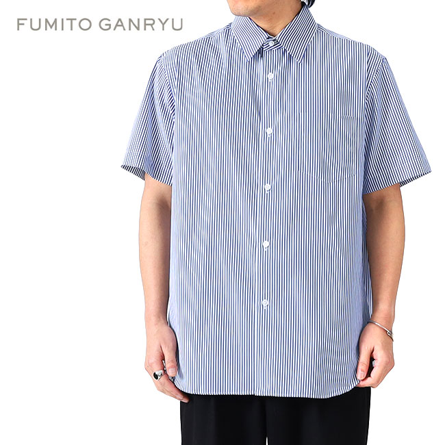 FUMITO GANRYU フミトガンリュウ サイドベンツ オープンカラー リネン