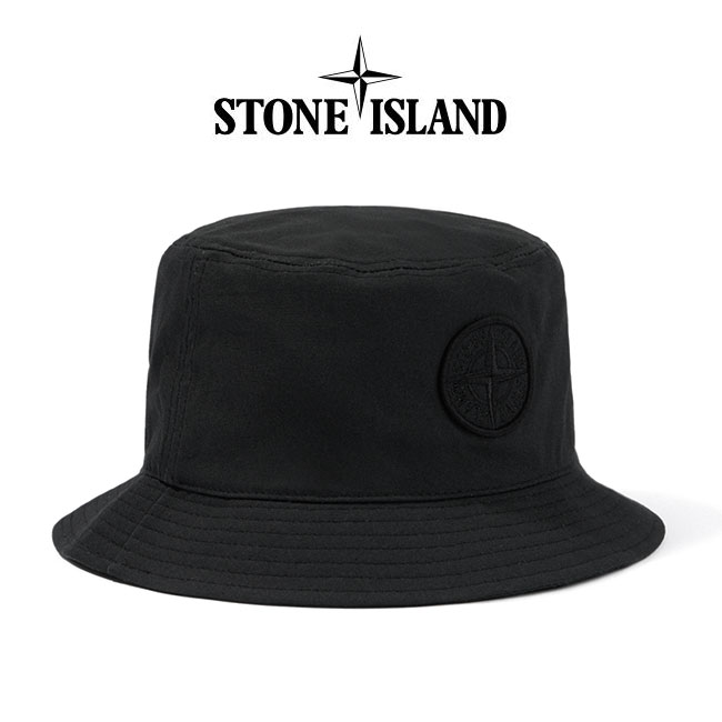STONE  バケットハット XL グレー/ブラック Stone Island ストーンアイランド ナイロンメタル バケットハット