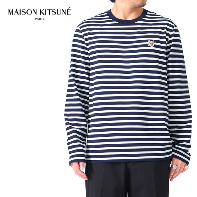 MAISON KITSUNE メゾンキツネ　ストライプ長袖シャツ　イタリア製 楽天市場】[TIME SALE] Maison Kitsune メゾンキツネ フォックス