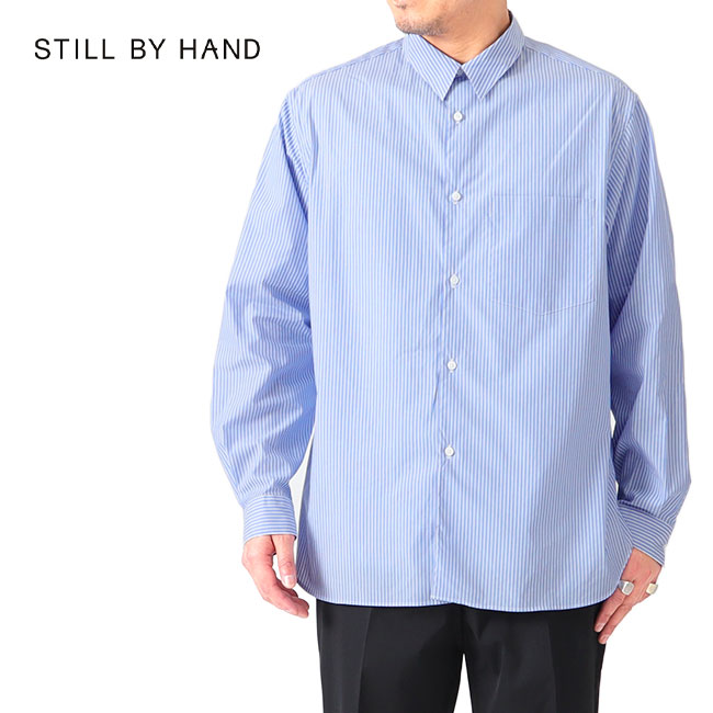 STILL BY HAND スティルバイハンド ストライプ ナローカラー コットン