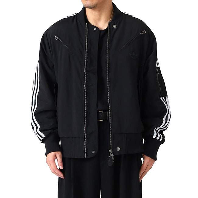 adidas アディダス 3ライン スタンドカラー キルティング