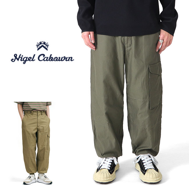 Nigel Cabourn オリーブ サテン ワークパンツ 8（【ナイジェル
