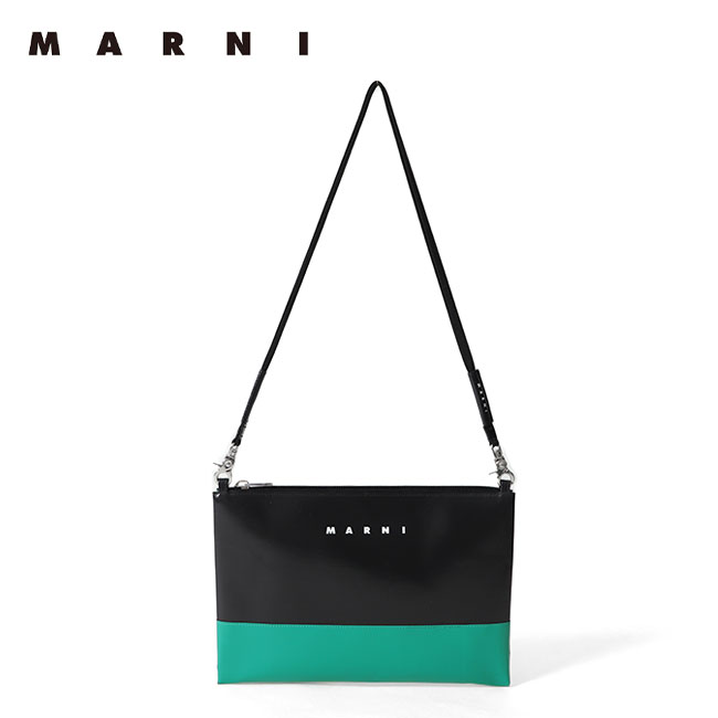 MARNI マルニ サフィアーノレザー ミニロゴ ショルダー