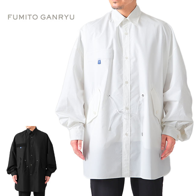 FUMITO GANRYU Dickie’sホワイト長袖シャツ Dickies × FUMITO GANRYU 22SS Pleated work shirt プリーツ