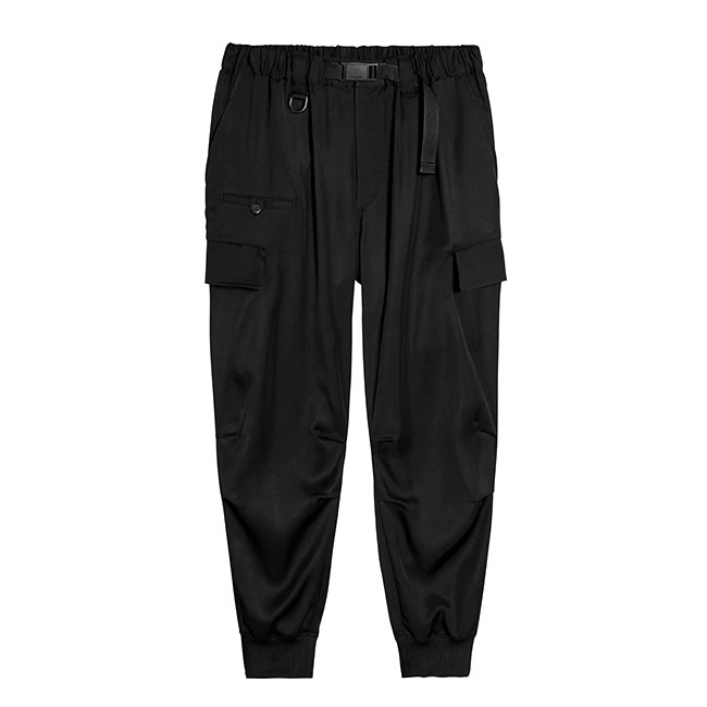 Y-3 ワイスリー バックル付きベルト ストレート カーゴパンツ KD3976