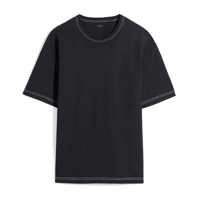 LEMAIRE ルメール コットンリネン ヘンリーネックリブTシャツ TS0007
