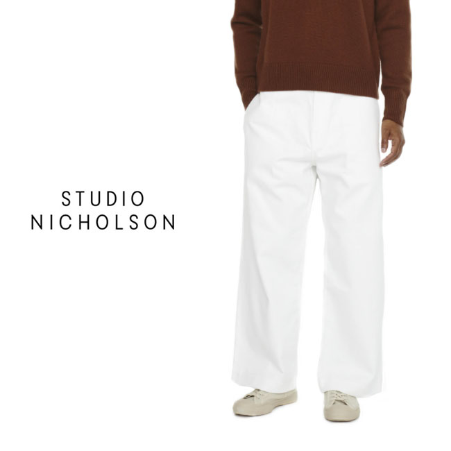 【ひなたさま専用】スタジオニコルソン パンツ 白 チノスラックス STUDIO NICHOLSON スタジオニコルソン PYAD セルビッチデニム