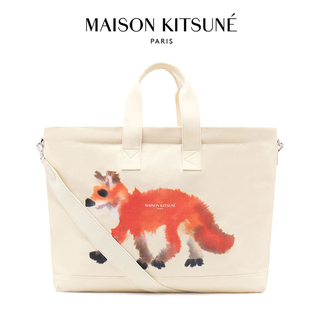 Maison Kitsune メゾンキツネ マルチストライプ フォックスロゴ 2WAY