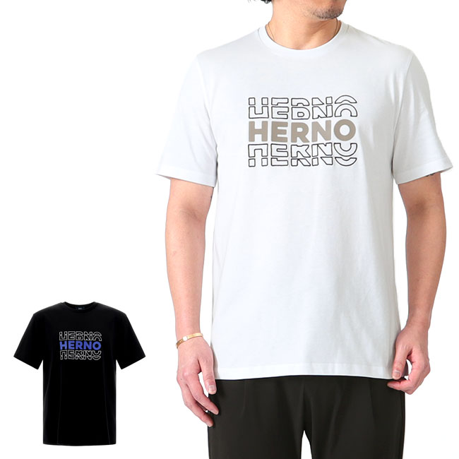 TIME SALE] HERNO ヘルノ ジャージー ニット コットンピケ Tシャツ