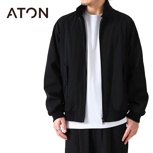 ATON エイトン コットンボイル サテン ジップジャケット