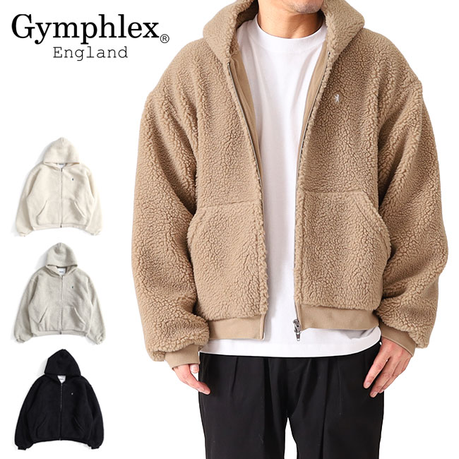 GYMPHLEX ジムフレックス ナイロンタフタ フード付き ホワイトグース
