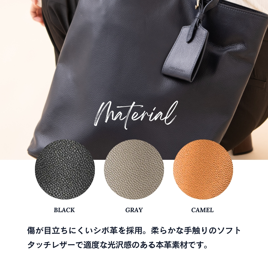 ゴールドメン（GOLDMEN） [ ポーチ付属 ] トートバッグ 縦型 本革