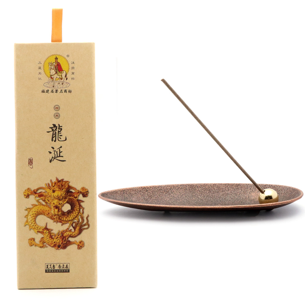 GOLD STONE 龍涎香 お香立て 2点セット 入門キット 1箱 150g りゅう