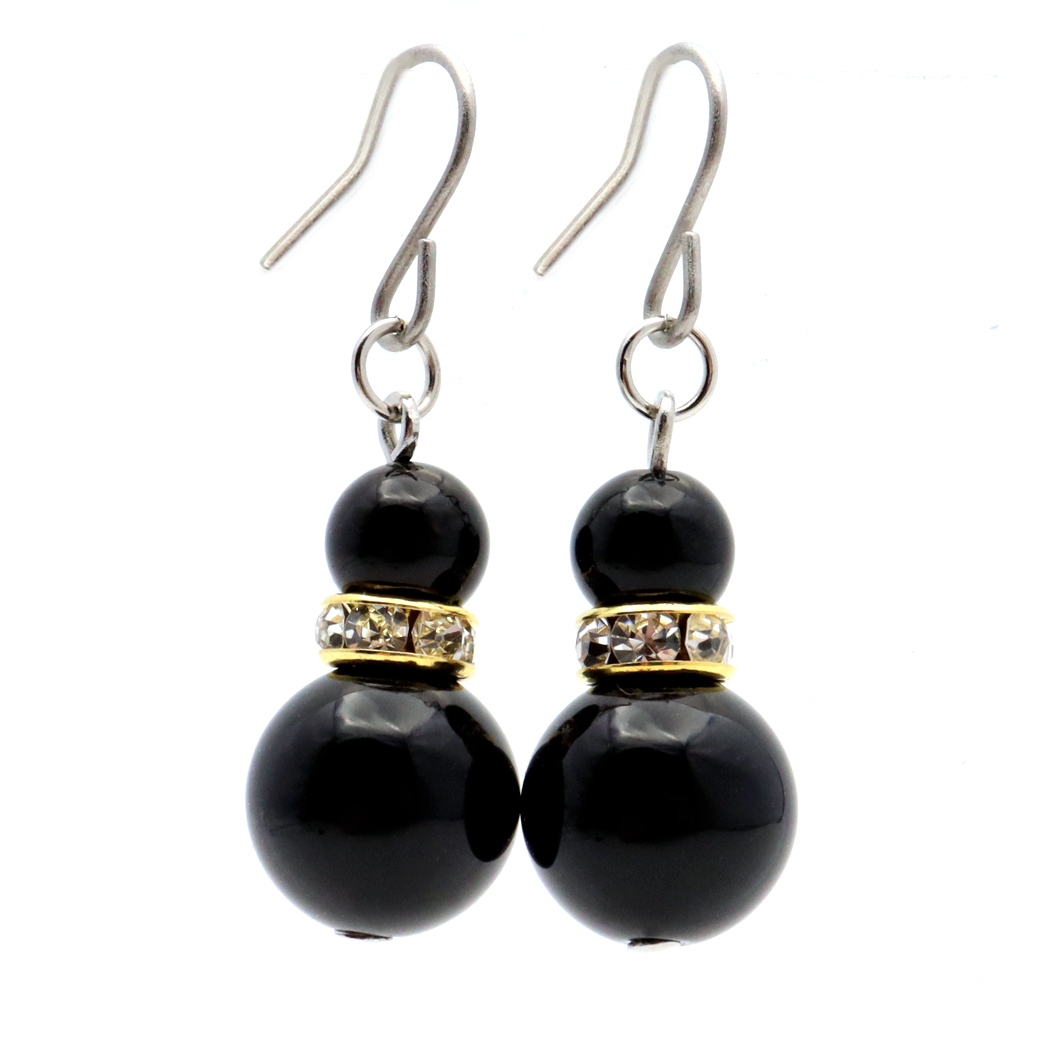 みっちゃん◆サイロメレーンデンドライト×モリオンピアス✧黒水晶 みっちゃん◇サイロメレーンデンドライト×モリオンピアス✧黒水晶