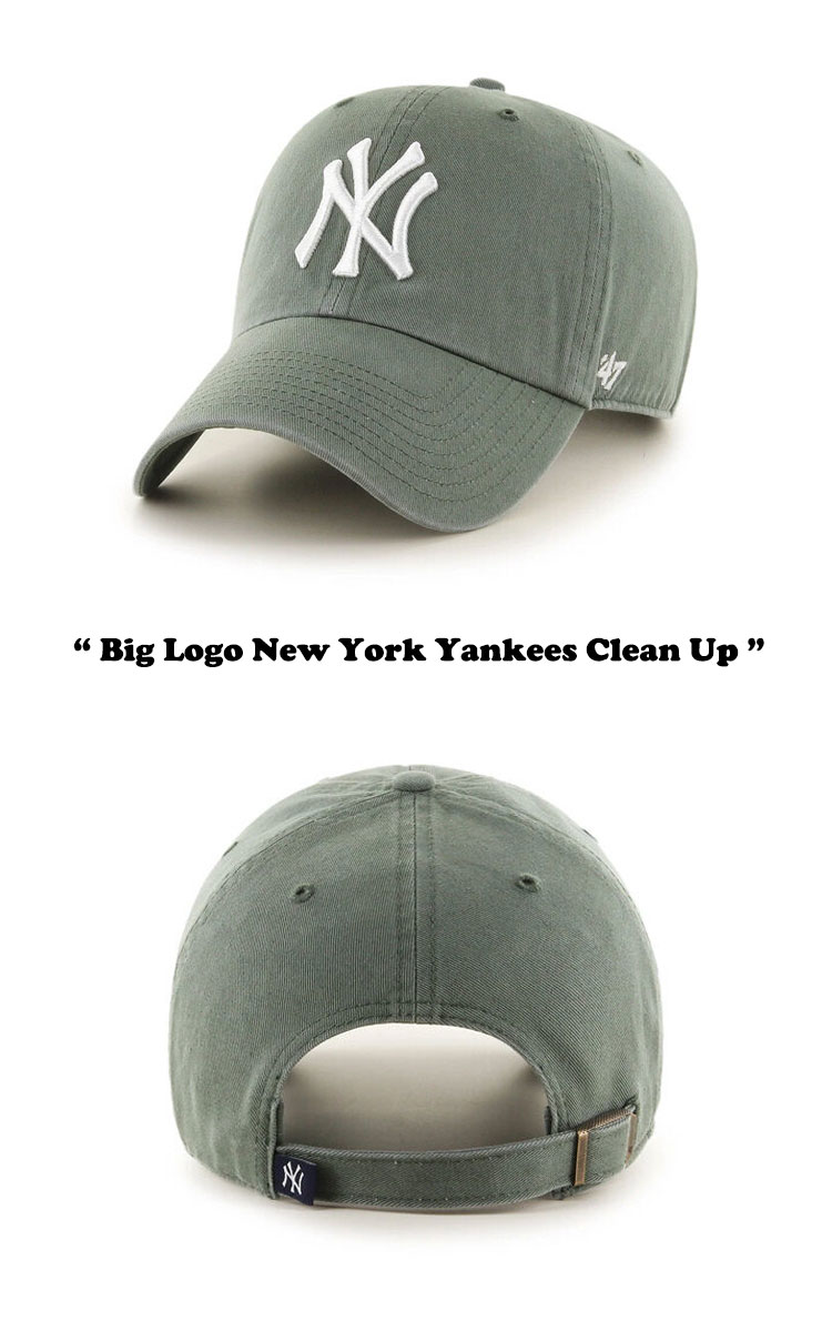47ブランド キャップ 47 BRAND BIG LOGO NEW YORK YANKEES CLEAN UP ビッグ ロゴ ニューヨーク ヤンキース クリーンアップ MOSS モス PIO47-BGNY-MSA ACC｜goldtail2020｜02