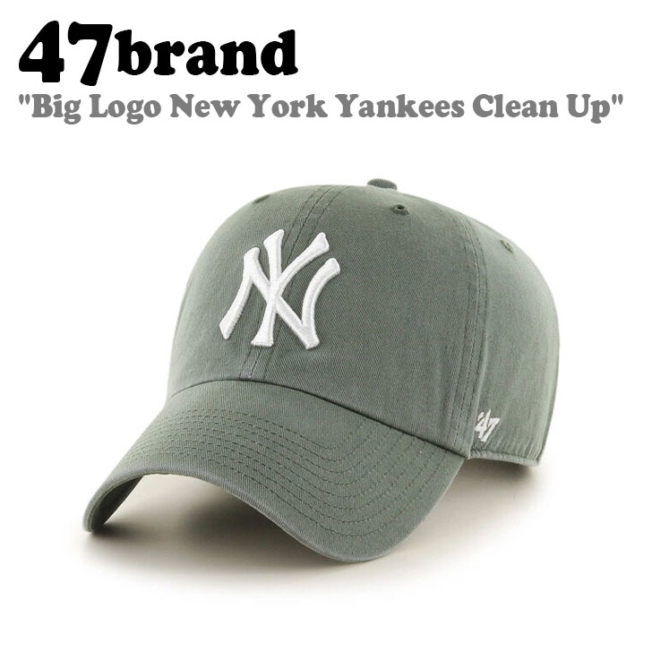 47ブランド キャップ 47 BRAND BIG LOGO NEW YORK YANKEES CLEAN UP ビッグ ロゴ ニューヨーク ヤンキース クリーンアップ MOSS モス PIO47-BGNY-MSA ACC｜goldtail2020