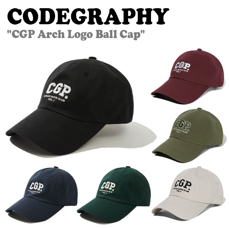 コードグラフィー キャップ CODEGRAPHY CGP Arch Logo Ball Cap アーチ ロゴ ボールキャップ 全6色 CBCS1AC004 ACC｜goldtail2020