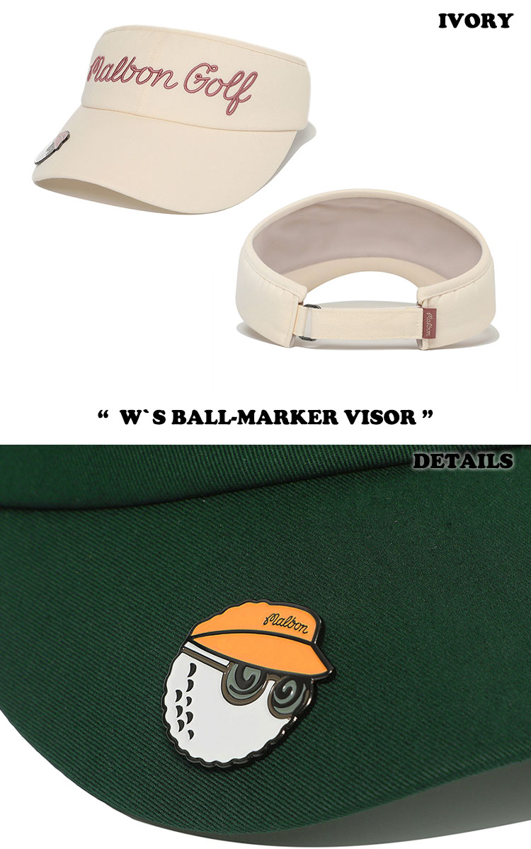 マルボンゴルフ サンバイザー MALBON GOLF レディース W`S BALL-MARKER VISOR ウィメンズ ボール マーカー バイザー 全5色 M4142PVS01 ACC｜goldtail2020｜04