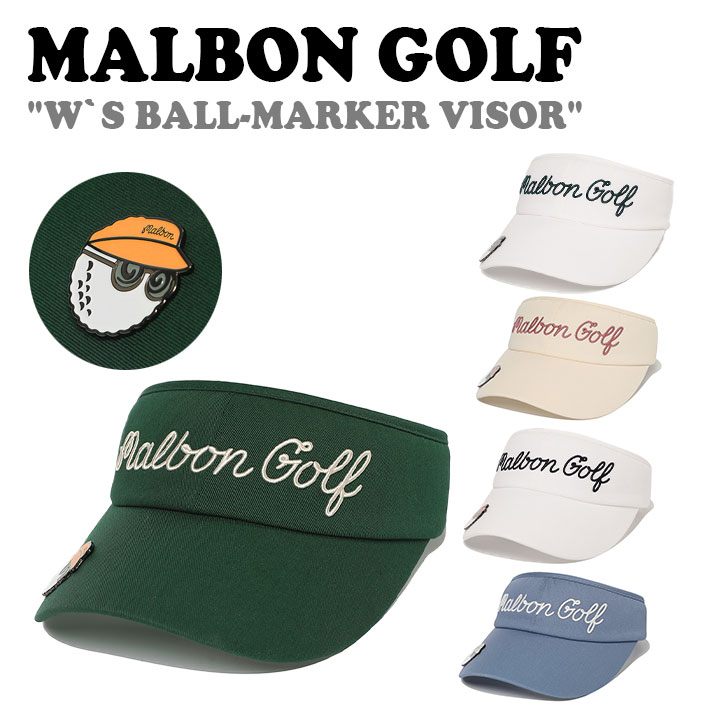 マルボンゴルフ サンバイザー MALBON GOLF レディース W`S BALL-MARKER VISOR ウィメンズ ボール マーカー バイザー 全5色 M4142PVS01 ACC｜goldtail2020