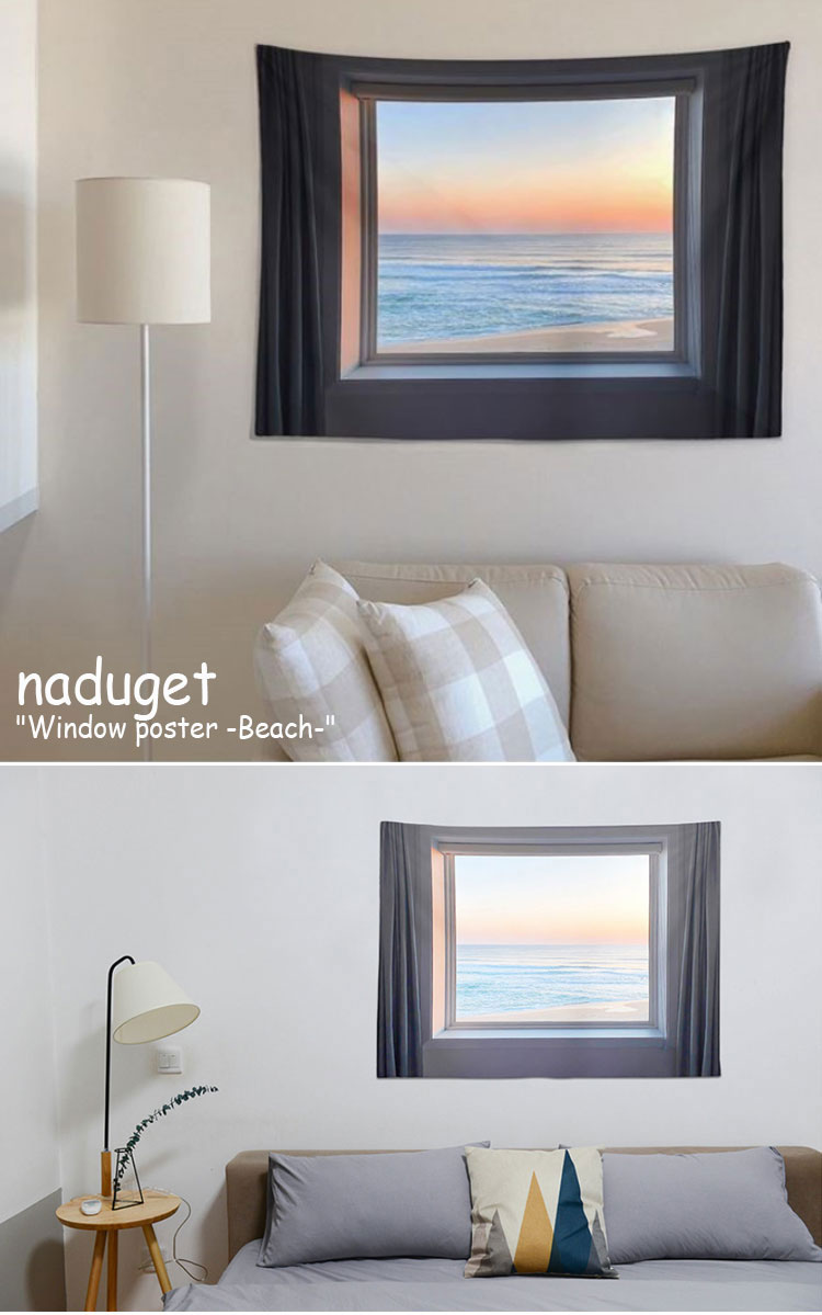 【即納/国内発送】ナドゥゲット タペストリー naduget WINDOW FABLIC POSTER BEACH ウィンドウ ファブリックポスター ビーチ タペストリー 5566130862-2 ACC｜goldtail2020｜02