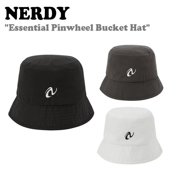 ノルディ バケットハット NERDY Essential Pinwheel Bucket Hat エッセンシャル ピンホイール バケット ハット BLACK WHITE DARK GRAY ノルディー ACC