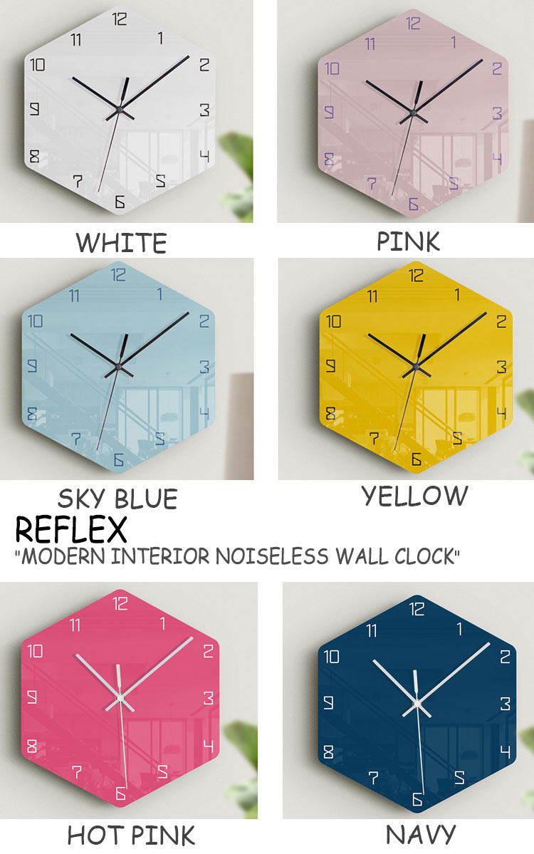 【即納カラー有】リフレックス 壁掛け時計 REFLEX MODERN INTERIOR NOISELESS WALL CLOCK モダン インテリア ノイズレス ウォール クロック 1151772 ACC｜goldtail2020｜02