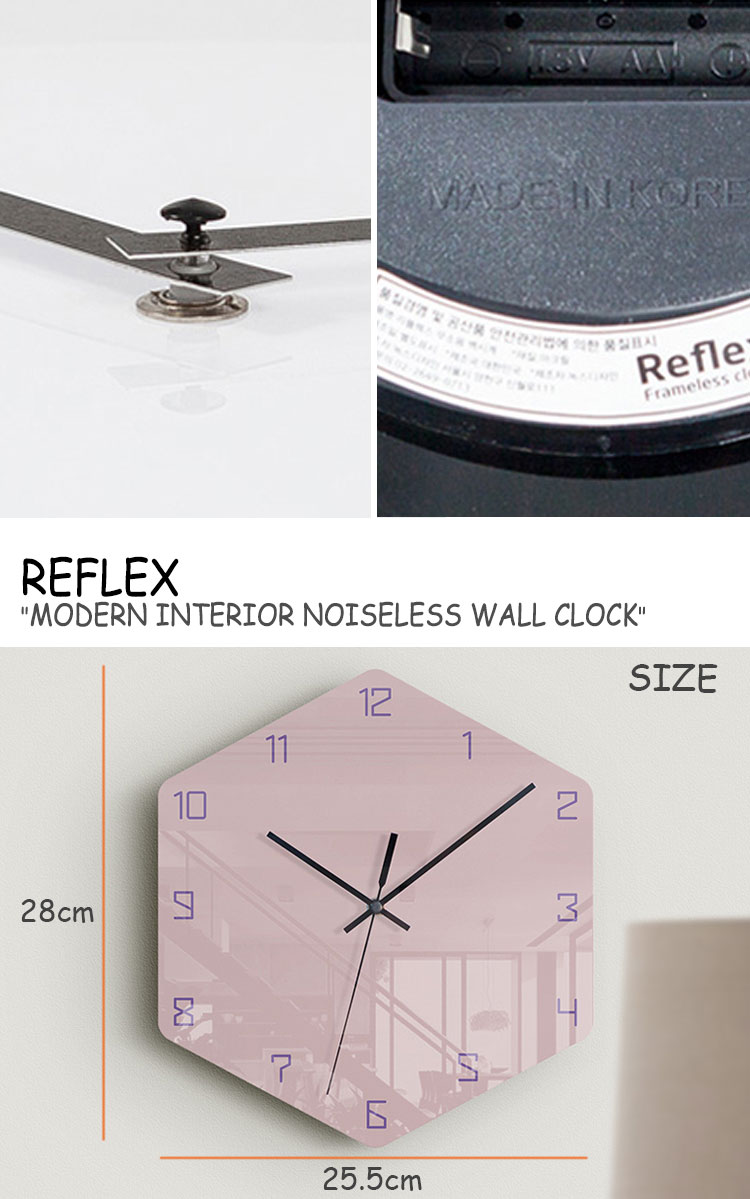 【即納カラー有】リフレックス 壁掛け時計 REFLEX MODERN INTERIOR NOISELESS WALL CLOCK モダン インテリア ノイズレス ウォール クロック 1151772 ACC｜goldtail2020｜04