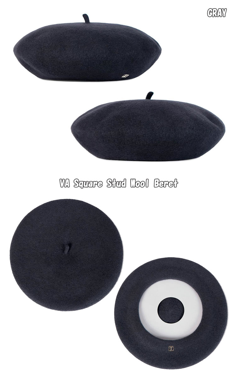 バザール ハンチング VARZAR 正規販売店 VA Square Stud Wool Beret