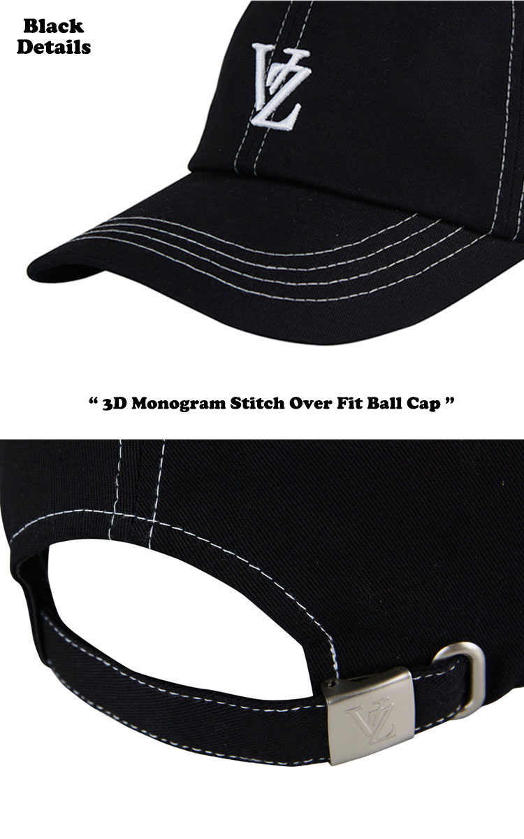 バザール キャップ VARZAR 正規販売店 3D Monogram Stitch Over Fit Ball Cap ステッチ ボールキャップ 全4色 varzar844/5/6/7 ACC｜goldtail2020｜07