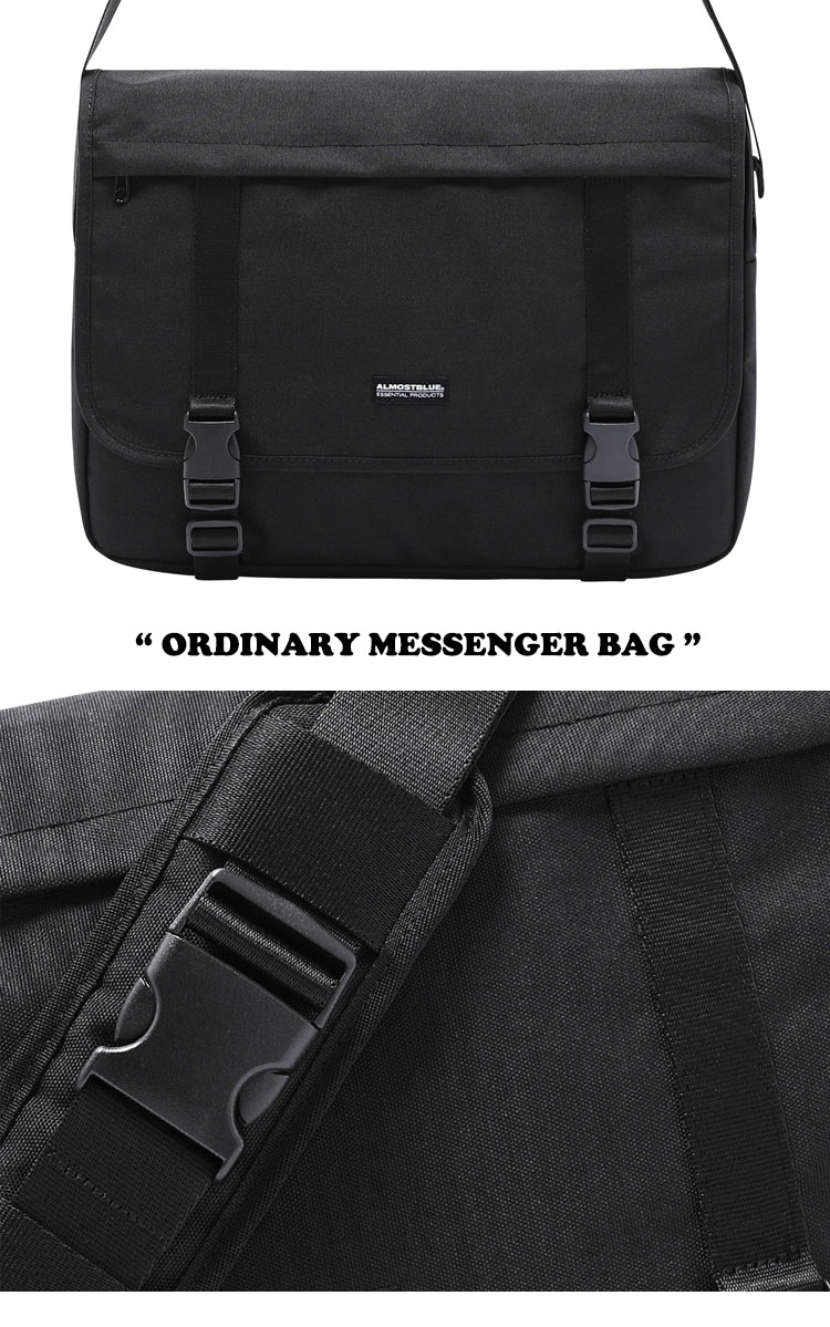 オールモストブルー クロスバッグ ALMOSTBLUE 正規販売店 ORDINARY MESSENGER BAG オーディナリー メッセンジャーバッグ BLACK P0000BEJ バッグ｜goldtail2020｜04