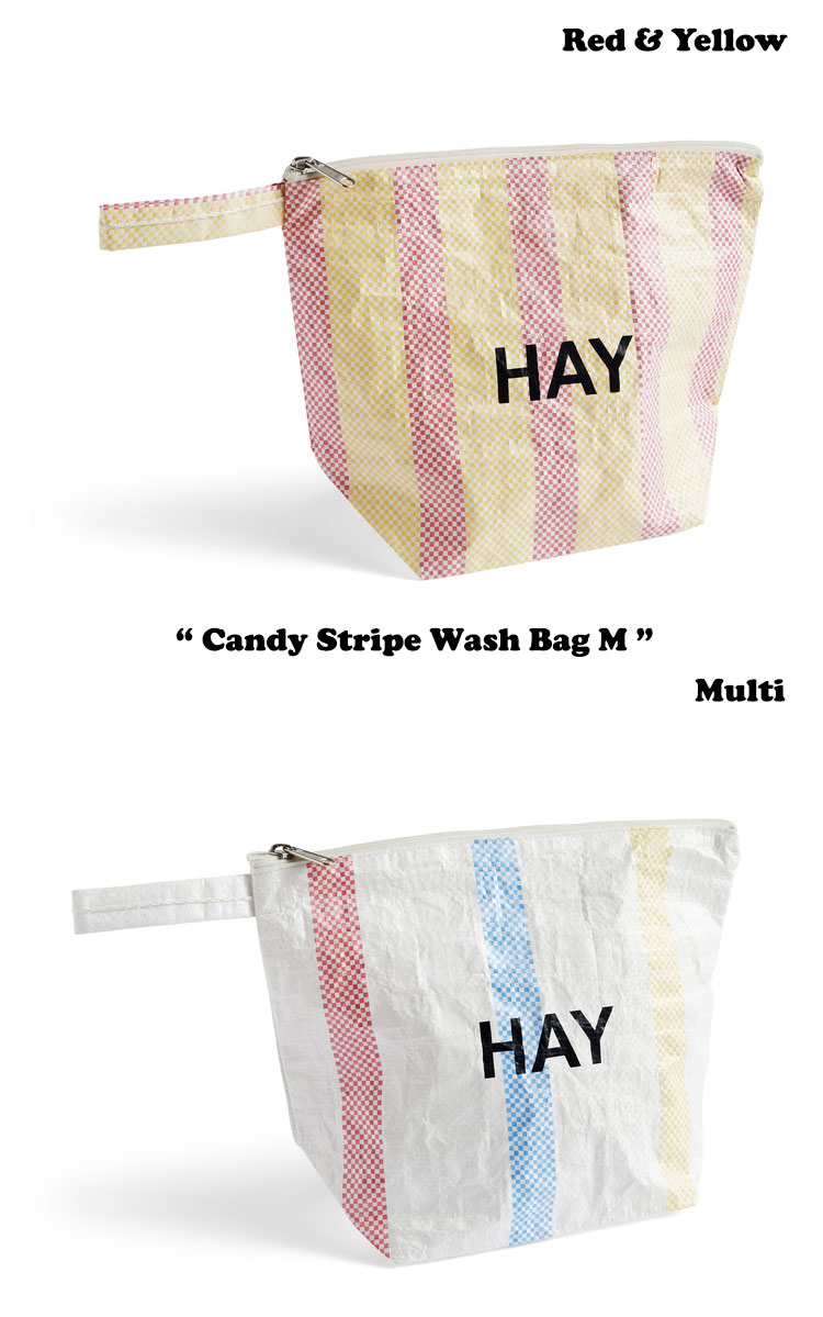 ヘイ トートバッグ ポーチ HAY メンズ レディース Candy Stripe Wash Bag M キャンディー ストライプ ウォッシュバッグ 全2色 9275263990 バッグ｜goldtail2020｜02