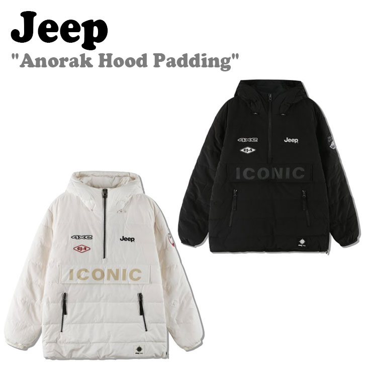 ジープ ジャケット Jeep メンズ レディース Anorak Hood Padding アノラック フード ペディン IVORY アイボリー BLACK ブラック JM4JPU421IV/BK ウェア