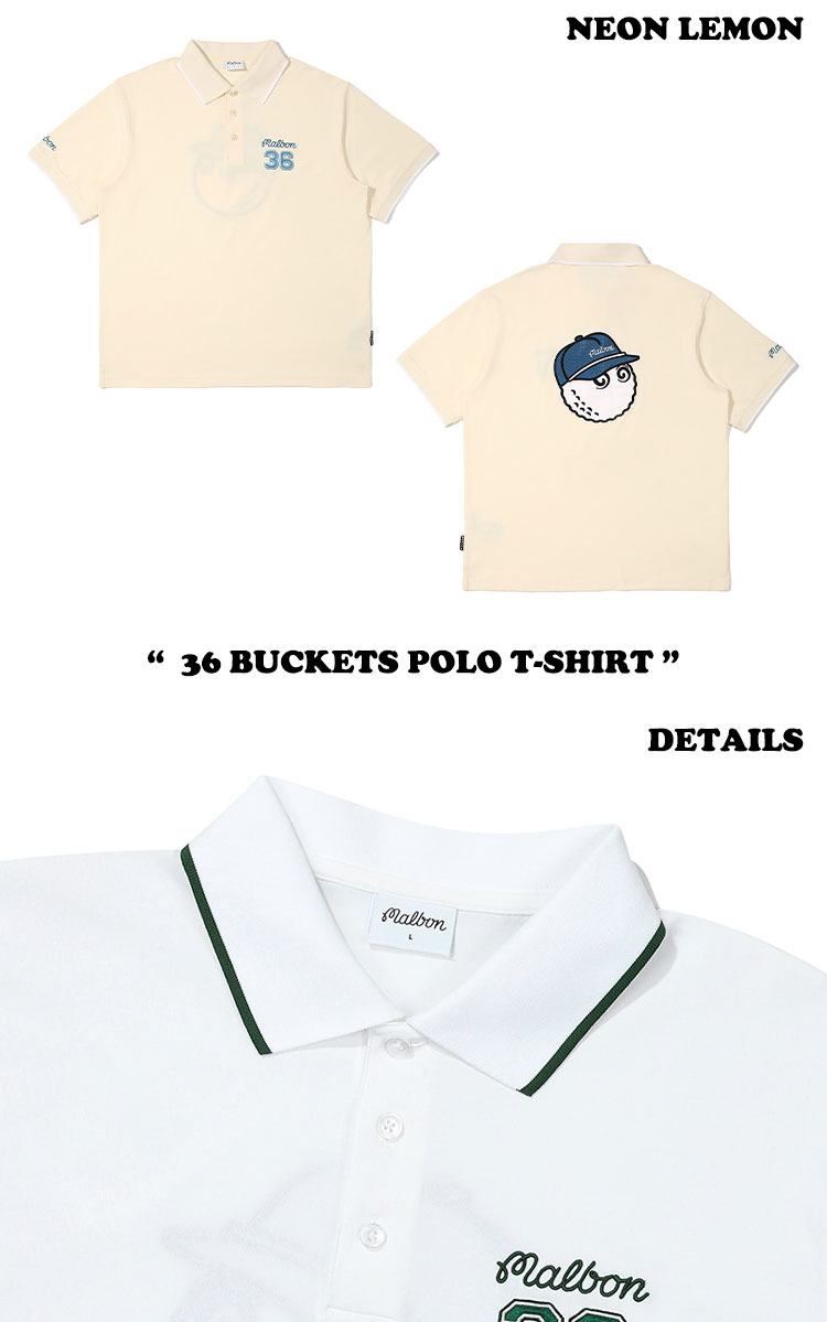 マルボンゴルフ ポロシャツ MALBON GOLF メンズ 36 BUCKETS POLO T