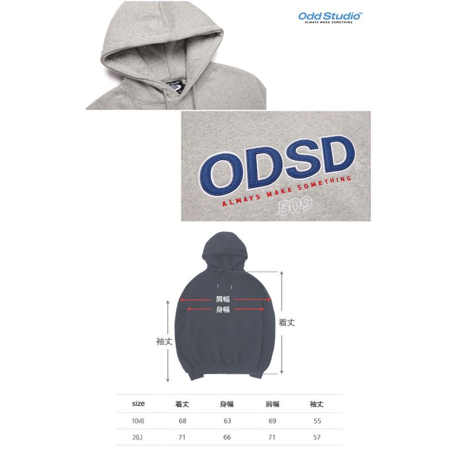 オッドスタジオ パーカ ODD STUDIO 正規販売店 ODSD logo appliqu hood ロゴ アップリケ フード 韓国パーカー 全9色 OS20FWHD01SET ウェア