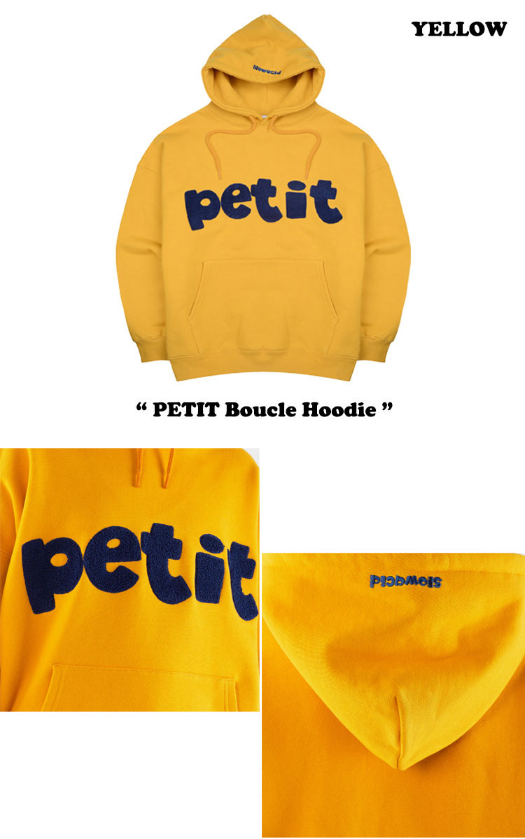 スローアシッド パーカ SLOW ACID PETIT Boucle Hoodie プチ ブークレ フーディー MELANGE WHITE NAVY YELLOW 19WT-H1-PM/NY/YL ウェア｜goldtail2020｜03