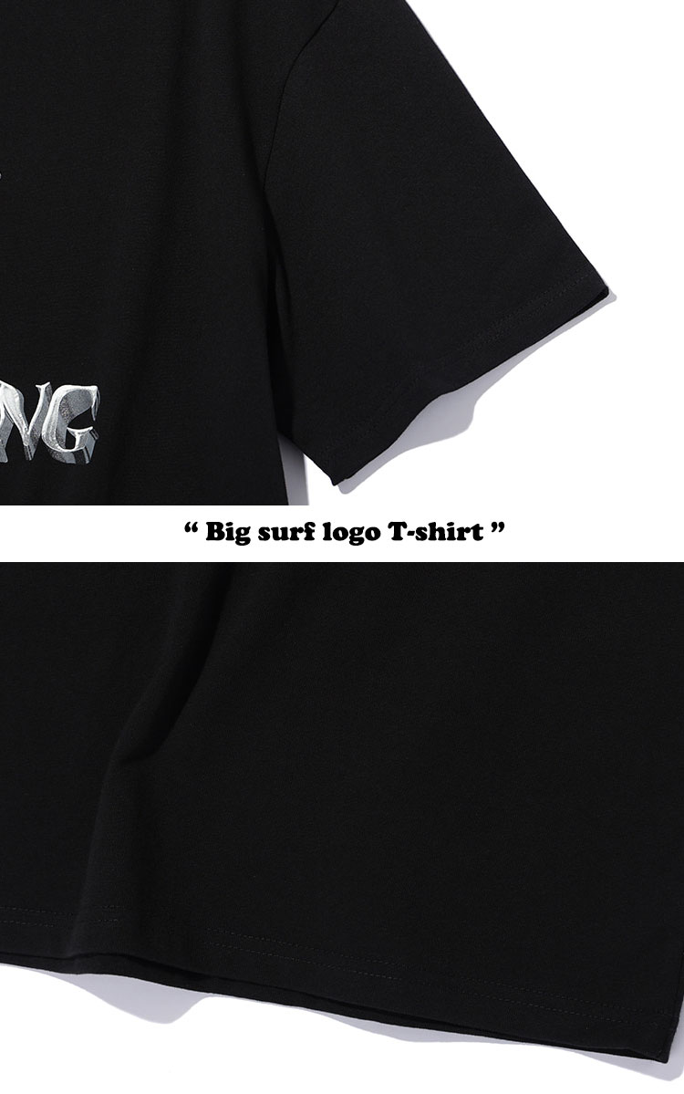 ウアロン 半袖Ｔシャツ WOOALONG メンズ レディース Big surf logo T-shirt ビッグ サーフ ロゴ Tシャツ BLACK ブラック WHITE ホワイト WE2DHT357WH/BK ウェア｜goldtail2020｜05