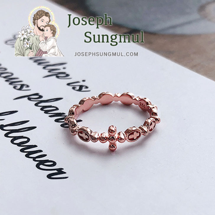 ジョセフ サングムル 指輪 リング joseph sungmul 正規販売店 Rosary Ring　Angela PINK GOLD 韓国アクセサリー P0000HYM ACC｜goldtail2020