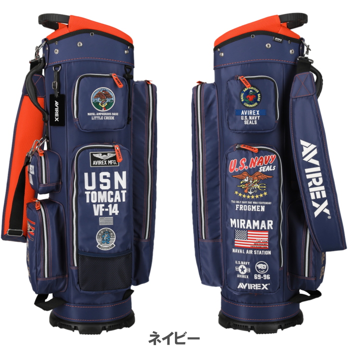 未使用【AVIREX】アビレックス ゴルフ キャディバッグ 青 AVIREX（アヴィレックス） AVIREX GOLF アビレックス ゴルフ AVG5S