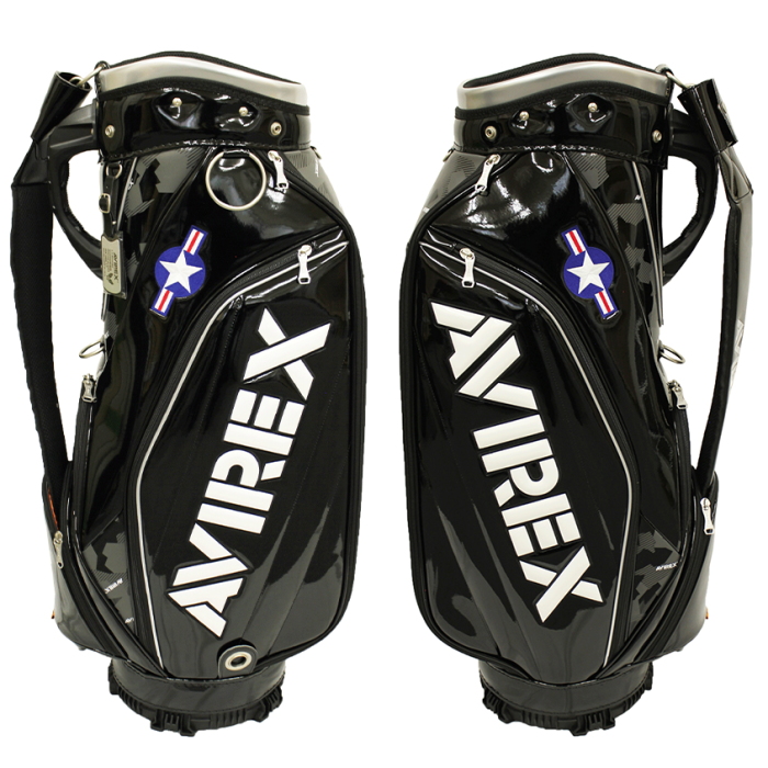 新品 AVIREX アヴィレックスゴルフ キャディバッグ ブラック AVIREX（アヴィレックス） AVIREX GOLF アビレックス ゴルフ AVXBB1