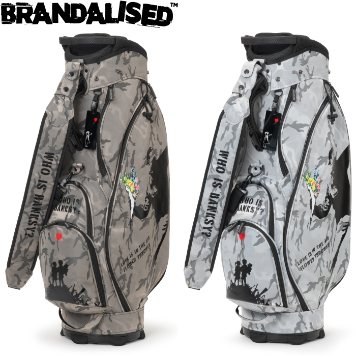 バンクシーキャディバッグ 新品ＢＡＣＢー04 Banksy バンクシー ゴルフ BACB-04 カート キャディバッグ 9型 迷彩柄