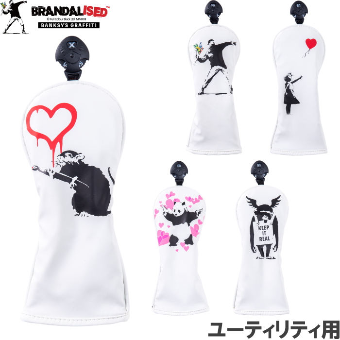 Banksy �o���N�V�[ �S���t BAHC-01UT ���[�e�B���e�B�p�w�b�h�J�o�[�yBalloon Girl/Flower Bomber/Love Rat/Keep It Real/Panda Gun�z