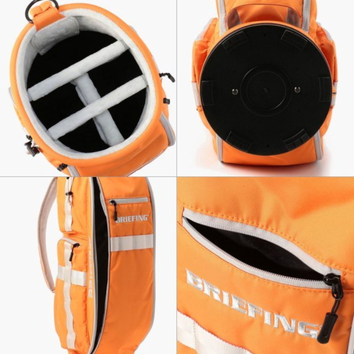 【新品】BRIEFING GOLF CR-6 オレンジ キャディバッグ 8.5型 BRIEFING GOLF ブリーフィング ゴルフ キャディバッグ カート