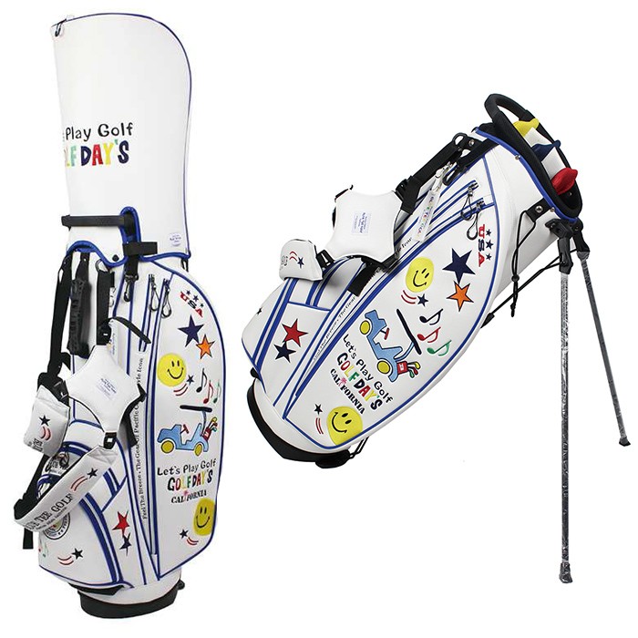 BLUETEE GOLF ゴルフバッグ Let's Play Golf BLUE TEE GOLF ブルーティーゴルフ スマイル＆カート スタンド