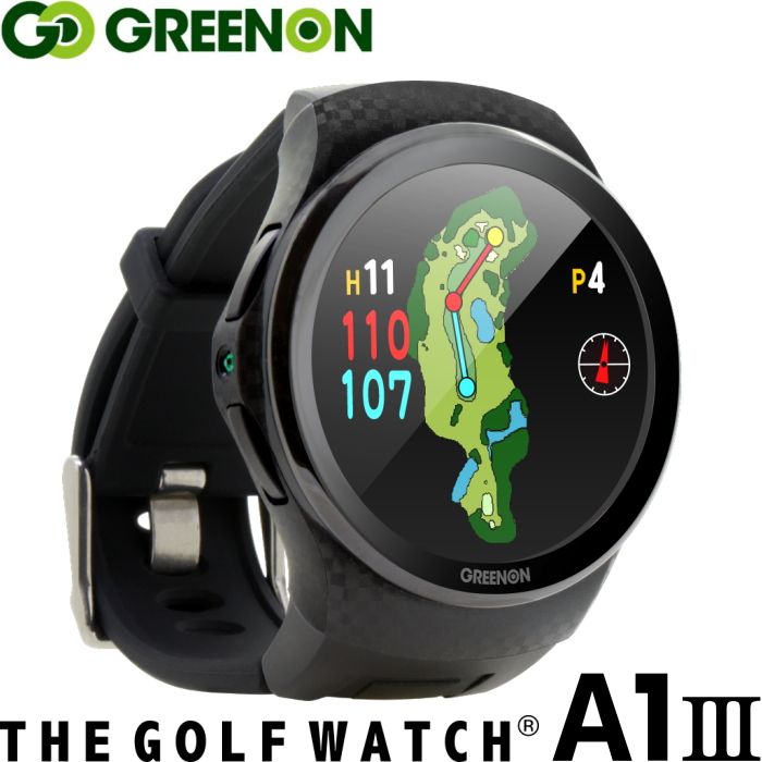 Green On グリーンオン ザ・ゴルフウォッチ A1-III エーワンスリー THE GOLF WATCH A1-3 G019 【GPSキャディー  スマホ連動 高精度 距離計 アンジュレーション